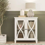 Double Door Accent Cabinet with Glass Doors
