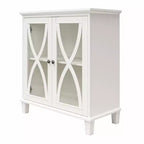 Double Door Accent Cabinet with Glass Doors