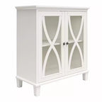 Double Door Accent Cabinet with Glass Doors
