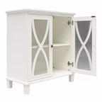 Double Door Accent Cabinet with Glass Doors