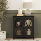Double Door Accent Cabinet with Glass Doors