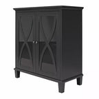 Double Door Accent Cabinet with Glass Doors