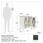 Double Door Accent Cabinet with Glass Doors