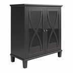 Double Door Accent Cabinet with Glass Doors