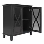 Double Door Accent Cabinet with Glass Doors
