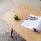 Solid Wood End Table with Storage Shelf for Living Room