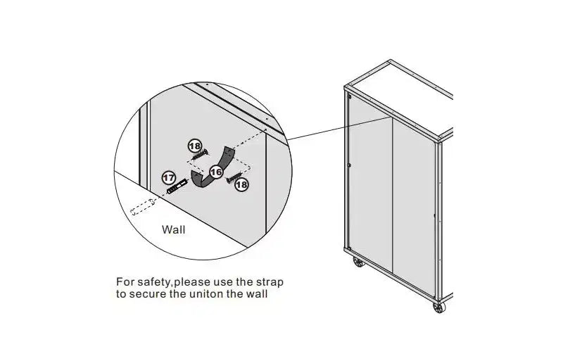 5-Drawer Wood Dresser with Caster Wheels