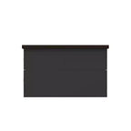 Square Coffee Table with Hidden Storage and Drawers - Dark Grey and Brown