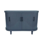 Arc-Shaped Sideboard with 4 Doors and Adjustable Shelves, 47.2 Inch