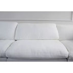 Antique White Upholstered Single Seat Sofa