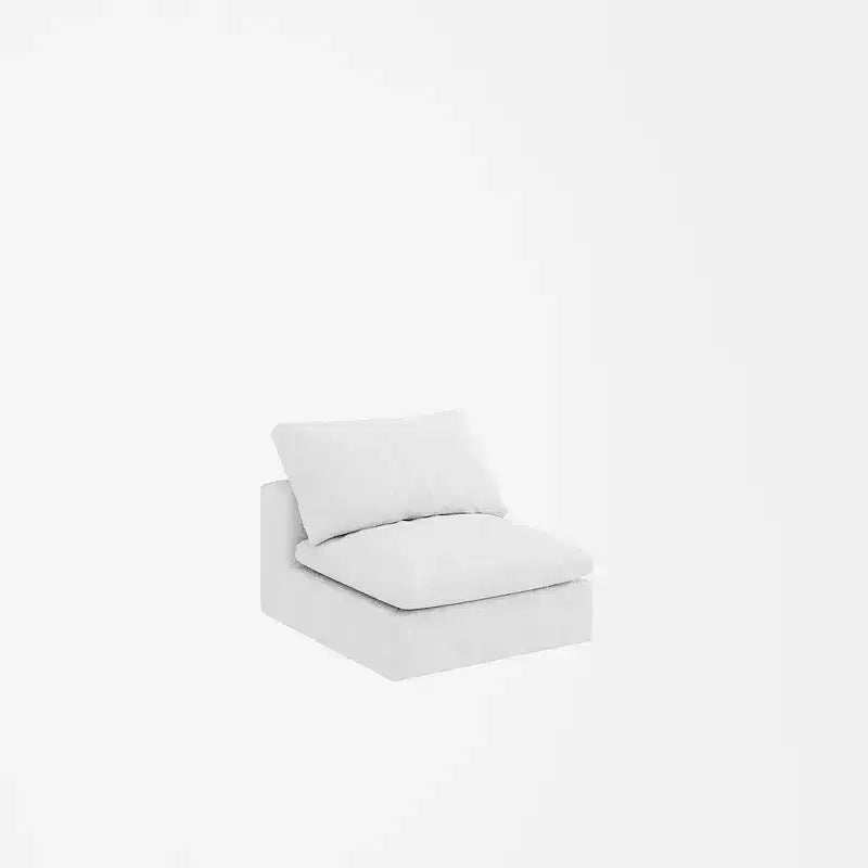 Antique White Upholstered Single Seat Sofa