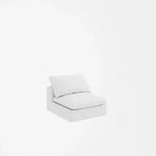 Antique White Upholstered Single Seat Sofa