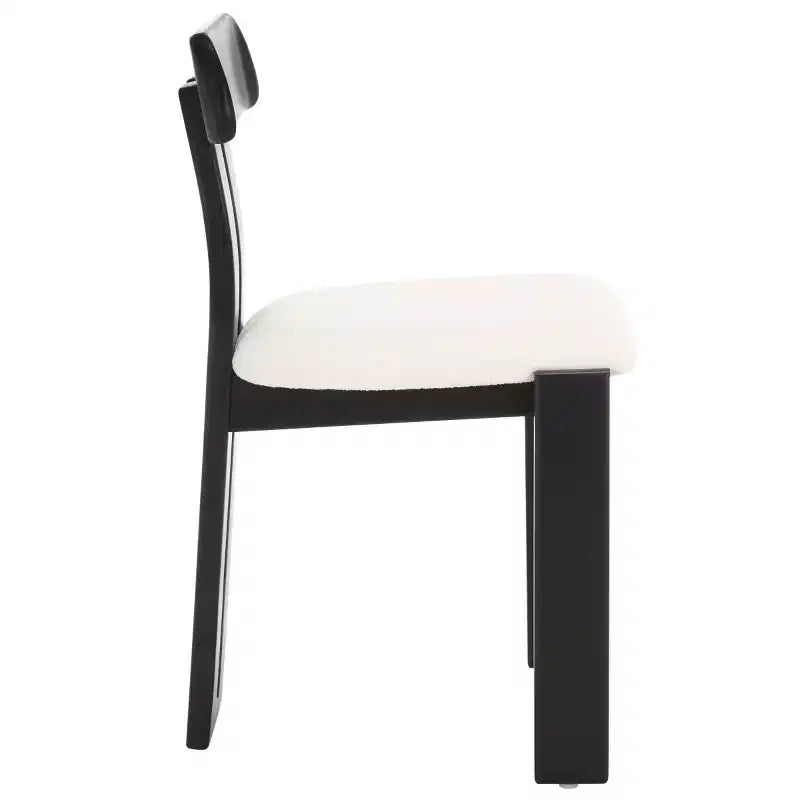 Boucle Upholstered Dining Chair with Wood Frame
