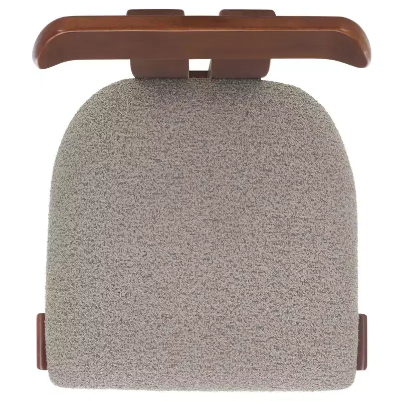 Boucle Upholstered Dining Chair with Wood Frame