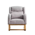 Modern Accent Rocking Chair with High Backrest and Side Pockets