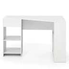 L-Shaped Computer Desk with Drawer & Storage Shelves for Home Office
