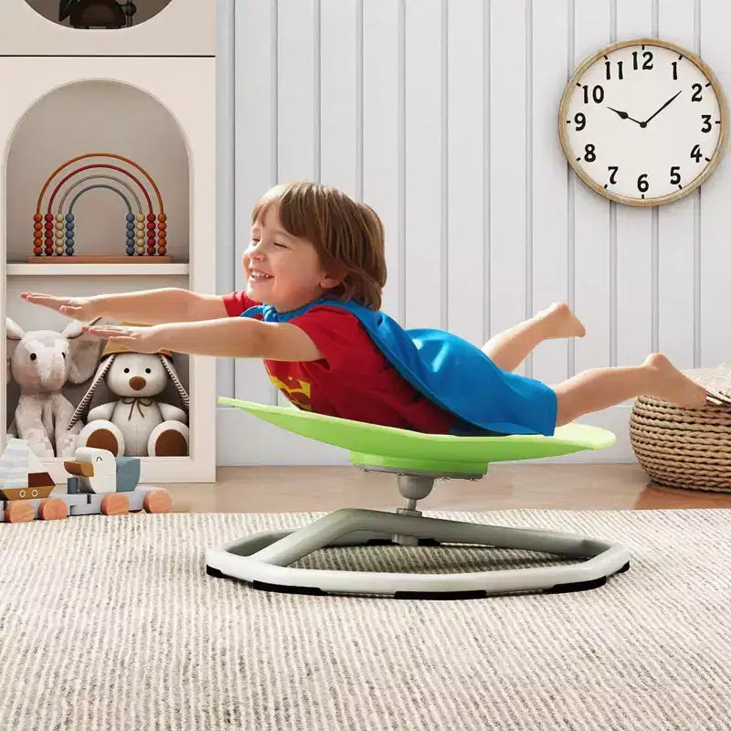 Kids Sensory Swivel Chair with Non-Slip Metal Base for Indoor and Outdoor Use