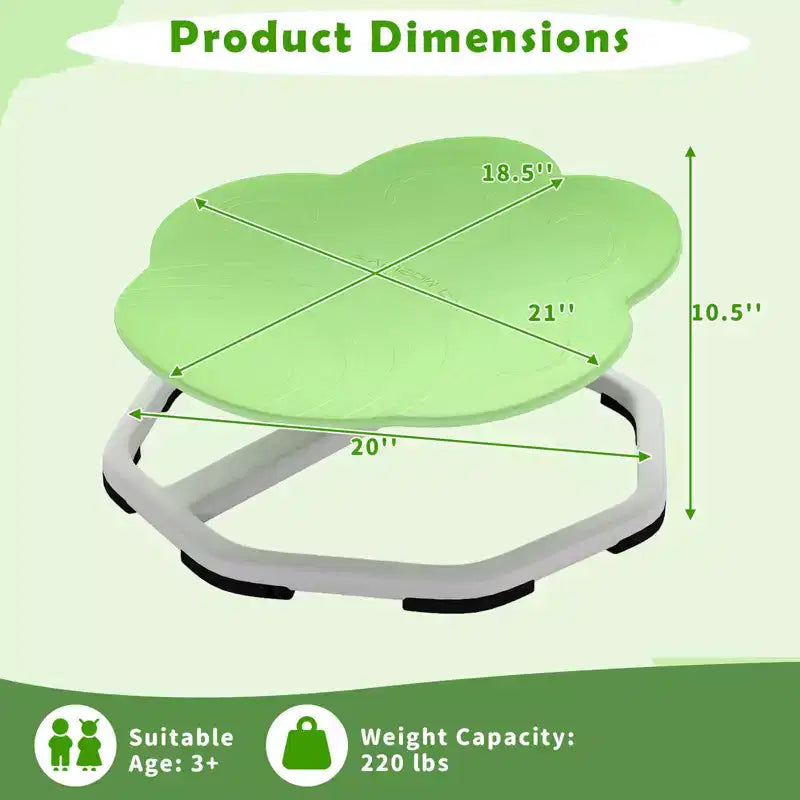 Kids Sensory Swivel Chair with Non-Slip Metal Base for Indoor and Outdoor Use