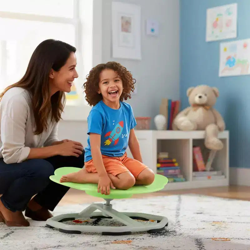 Kids Sensory Swivel Chair with Non-Slip Metal Base for Indoor and Outdoor Use