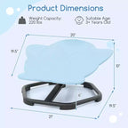 Kids Sensory Swivel Chair with Non-Slip Metal Base for Indoor and Outdoor Use