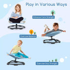 Kids Sensory Swivel Chair with Non-Slip Metal Base for Indoor and Outdoor Use