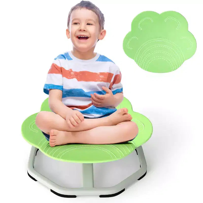 Kids Sensory Swivel Chair with Non-Slip Metal Base for Indoor and Outdoor Use