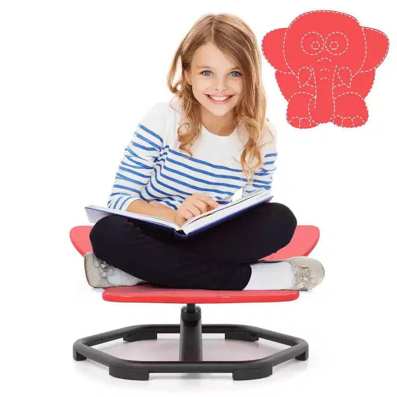 Kids Sensory Swivel Chair with Non-Slip Metal Base for Indoor and Outdoor Use