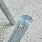 71-Inch Tempered Glass Dining Table with Metal Legs