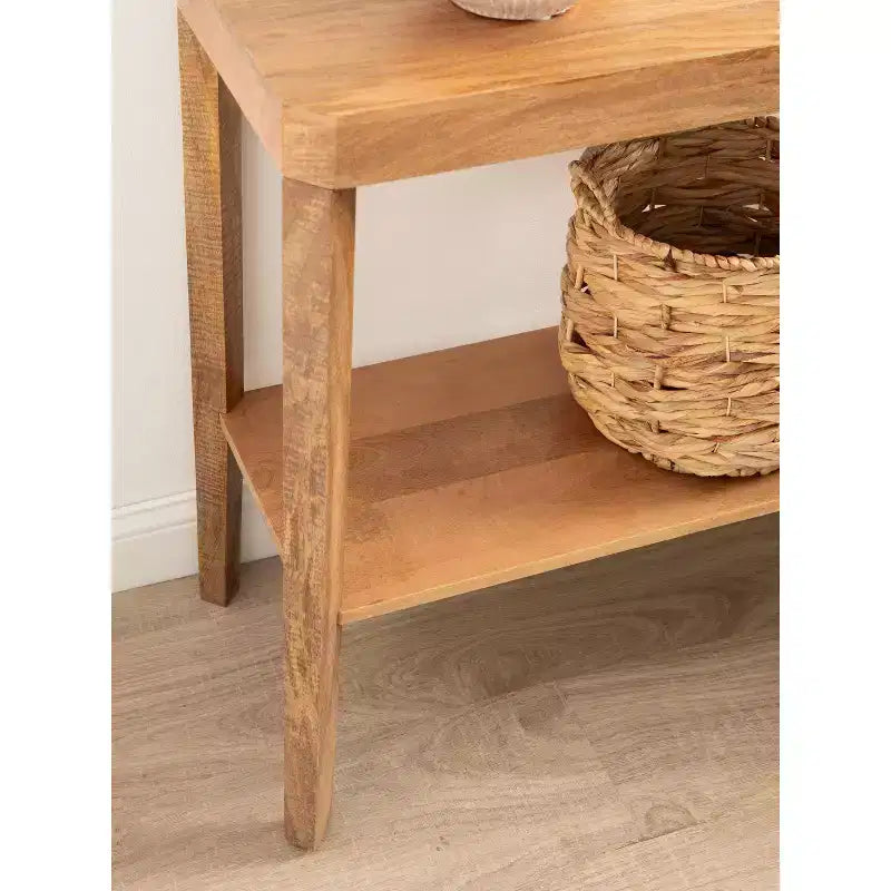Wood Console Table, 36x14x33, Natural Brown
