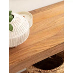 Wood Console Table, 36x14x33, Natural Brown