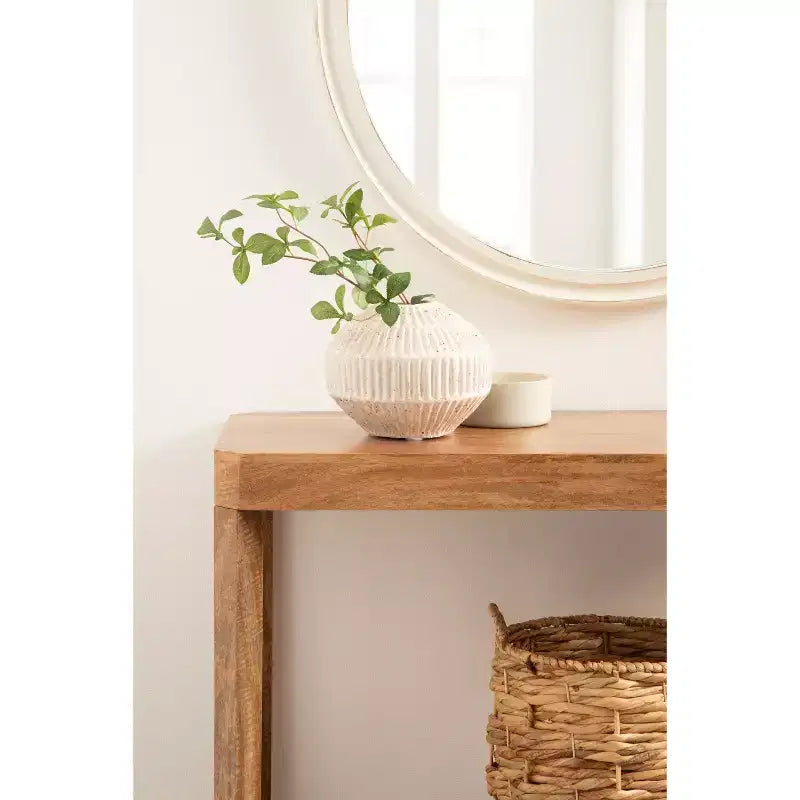 Wood Console Table, 36x14x33, Natural Brown
