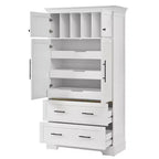 72-Inch Freestanding Kitchen Pantry Cabinet with Drawers, Pull-Out Trays, and Cake Pan Storage