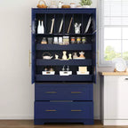 72-Inch Freestanding Kitchen Pantry Cabinet with Drawers, Pull-Out Trays, and Cake Pan Storage