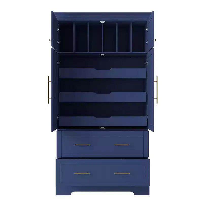 72-Inch Freestanding Kitchen Pantry Cabinet with Drawers, Pull-Out Trays, and Cake Pan Storage