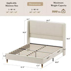 Modern Upholstered Storage Bed with Charging Station