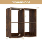 4-Cube Open Bookshelf with Anti-Tip Kits, Storage Shelf for Home and Study
