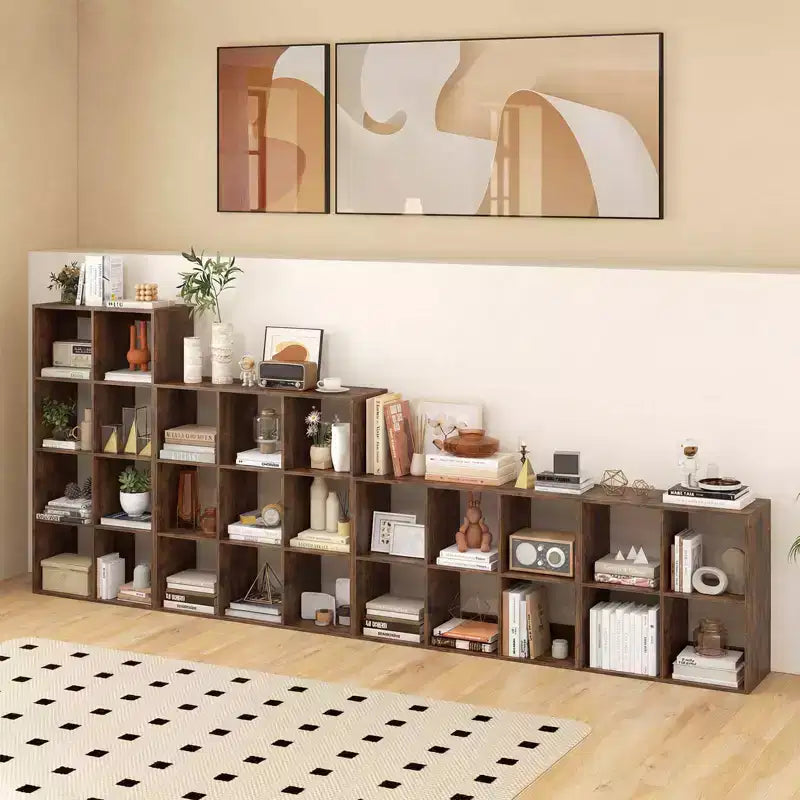 4-Cube Open Bookshelf with Anti-Tip Kits, Storage Shelf for Home and Study