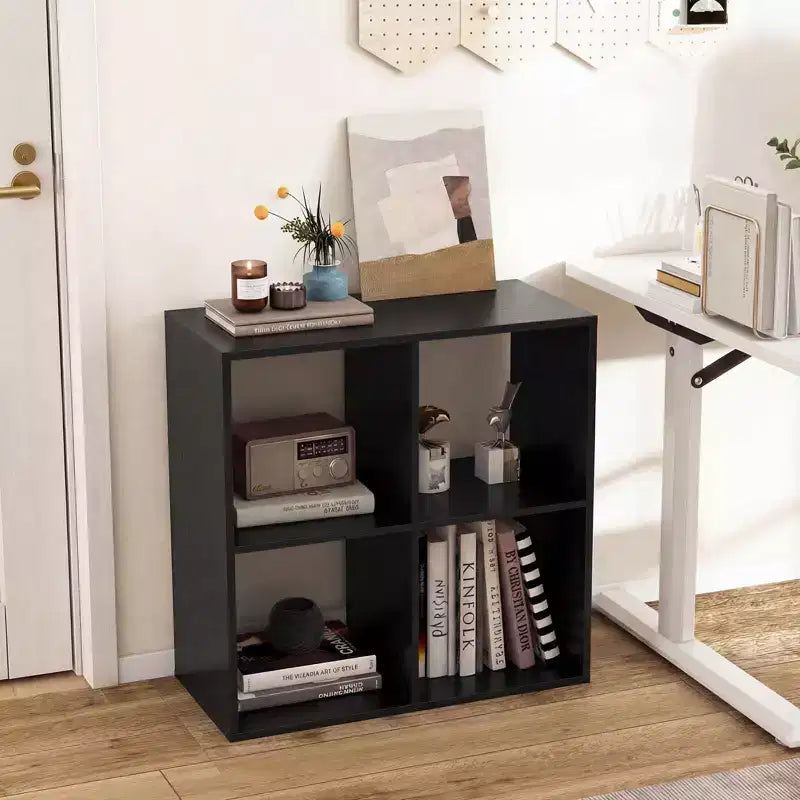 4-Cube Open Bookshelf with Anti-Tip Kits, Storage Shelf for Home and Study