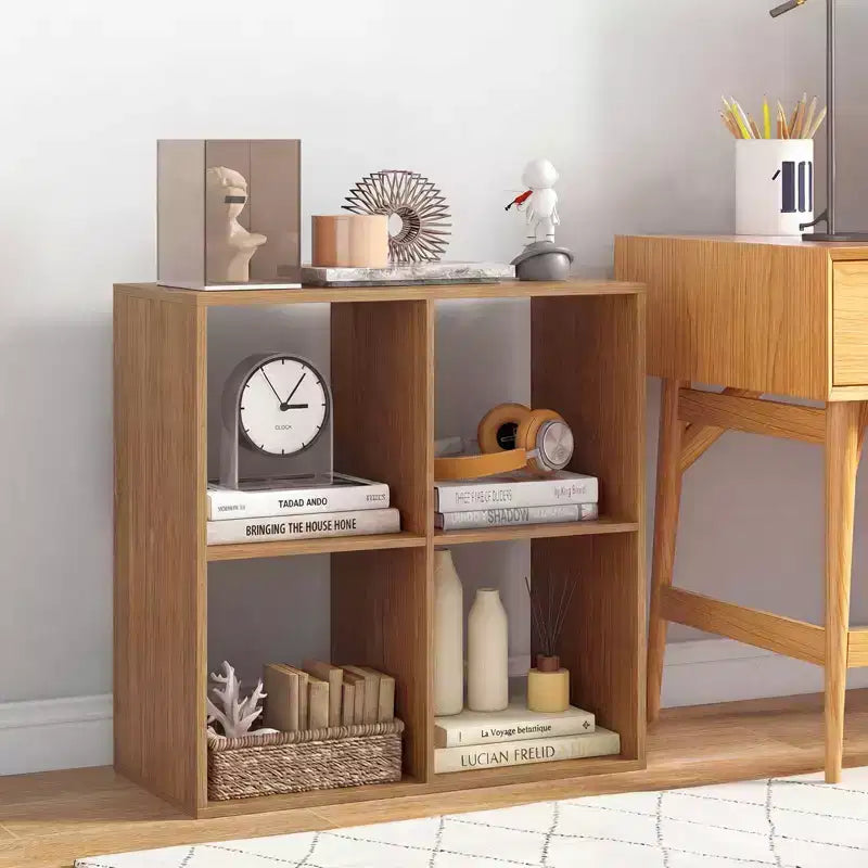 4-Cube Open Bookshelf with Anti-Tip Kits, Storage Shelf for Home and Study