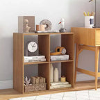 4-Cube Open Bookshelf with Anti-Tip Kits, Storage Shelf for Home and Study