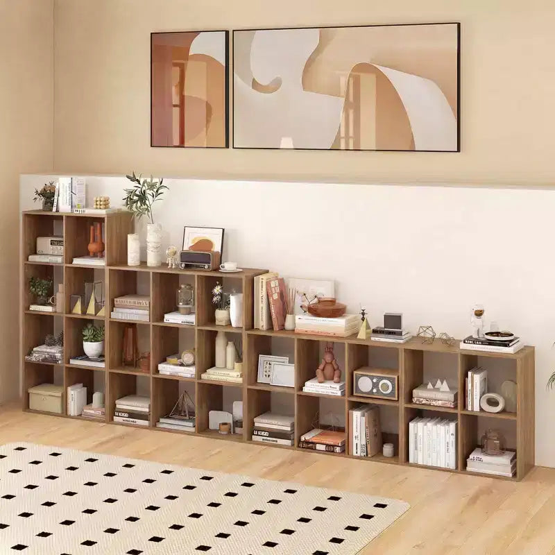 4-Cube Open Bookshelf with Anti-Tip Kits, Storage Shelf for Home and Study