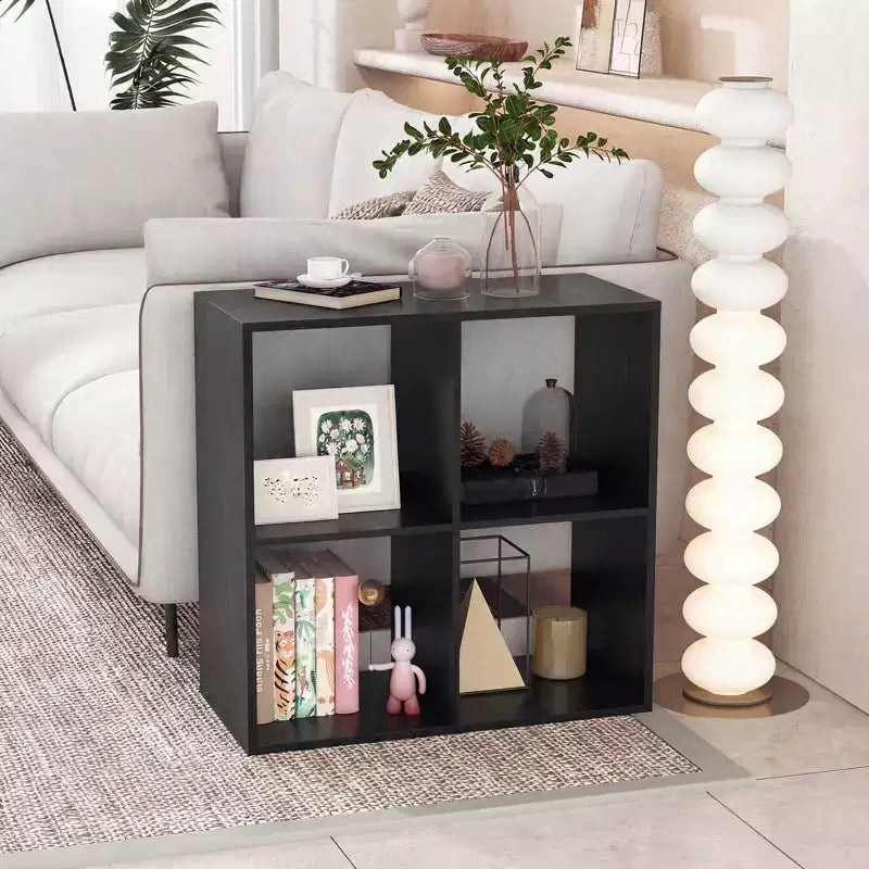 4-Cube Open Bookshelf with Anti-Tip Kits, Storage Shelf for Home and Study