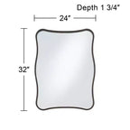 Dark Bronze Curvy Wall Mirrors Set of 2 (24 x 32 in.)