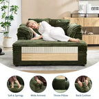 60-Inch Oversized Chaise Lounge with USB Charging Ports