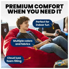 Oversized Bean Bag Lounger Chair, Navy Faux Fur