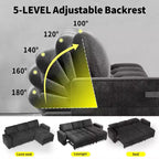 Convertible Storage Sofa Bed with Adjustable Backrest