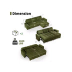 Convertible Storage Sofa Bed with Adjustable Backrest