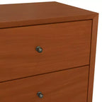 Mid-Century Modern 2-Drawer Nightstand, Chestnut