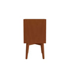 Mid-Century Modern 2-Drawer Nightstand, Chestnut