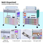Rolling Craft Storage Cart with Vinyl Roll Holder